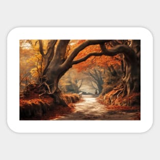 Ancient Tree Mystic Serene Landscape Sticker